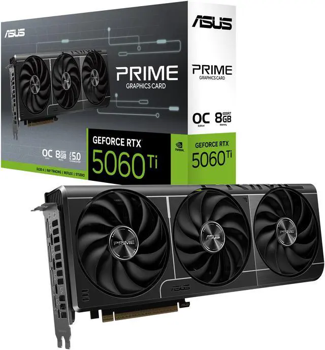 Alt view image 7 of 9 - ASUS PRIME GeForce RTX 5060 Ti 8GB 128-Bit GDDR7 PCI Express 5.0 x8 DLSS 4.0 Graphics Card PRIME-RTX5060TI-O8G