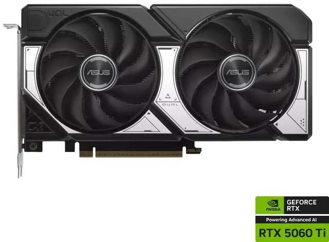 Alt view image 2 of 9 - ASUS Dual GeForce RTX 5060 Ti 8GB GDDR7 PCI Express 5.0 x8 ATX Graphics Card DUAL-RTX5060TI-O8G