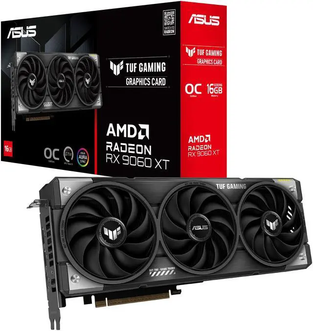 Alt view image 11 of 12 - ASUS TUF Gaming Radeon RX 9060 XT 16GB GDDR6 PCI Express 5.0 x16 ATX Graphics Card TUF-RX9060XT-O16G-GAMING RX 9060XT 16GB