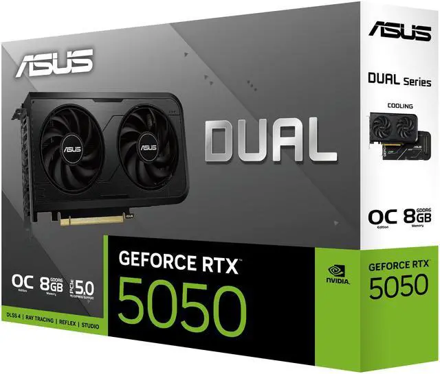 Alt view image 16 of 16 - ASUS Dual GeForce RTX 5050 8GB GDDR6 PCI Express 5.0 x8 ATX Graphics Card DUAL-RTX5050-O8G