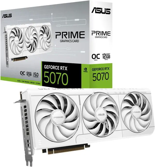 Alt view image 12 of 13 - ASUS PRIME GeForce RTX 5070 12GB GDDR7 PCI Express 5.0 x16 ATX Graphics Card DLSS 4.0 PRIME-RTX5070-O12G-WHITE