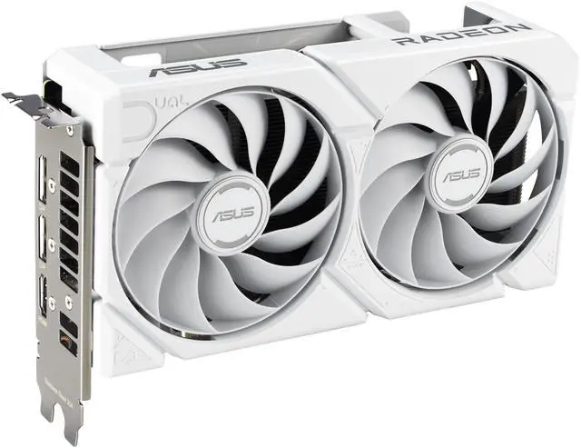Alt view image 3 of 14 - ASUS Dual Radeon RX 9060 XT 16GB GDDR6 PCI Express 5.0 x16 ATX Graphics Card DUAL-RX9060XT-16G-WHITE