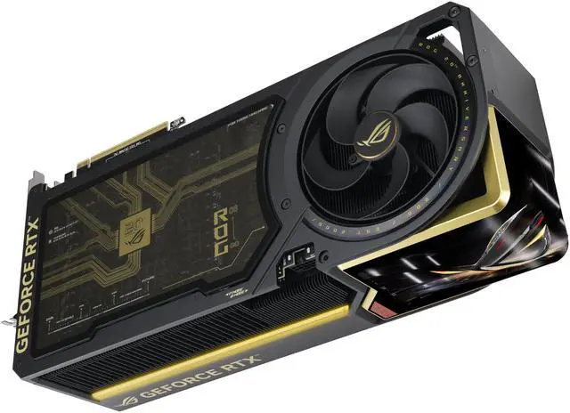 Alt view image 5 of 10 - ASUS ROG Astral GeForce RTX 5090 Edition 20 (PCIe 5.0, 32GB GDDR7, HDMI/ DisplayPort 2.1, 4-fan, curved-screen AMOLED display, liquid metal GPU cooling, dual power input up to 800W)