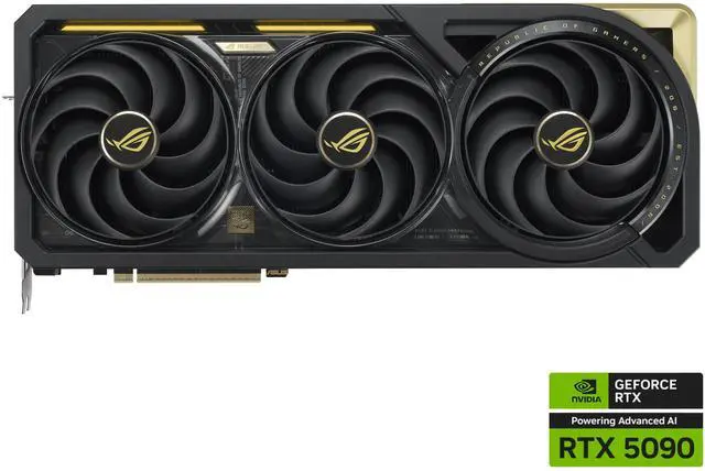 Alt view image 2 of 10 - ASUS ROG Astral GeForce RTX 5090 Edition 20 (PCIe 5.0, 32GB GDDR7, HDMI/ DisplayPort 2.1, 4-fan, curved-screen AMOLED display, liquid metal GPU cooling, dual power input up to 800W)