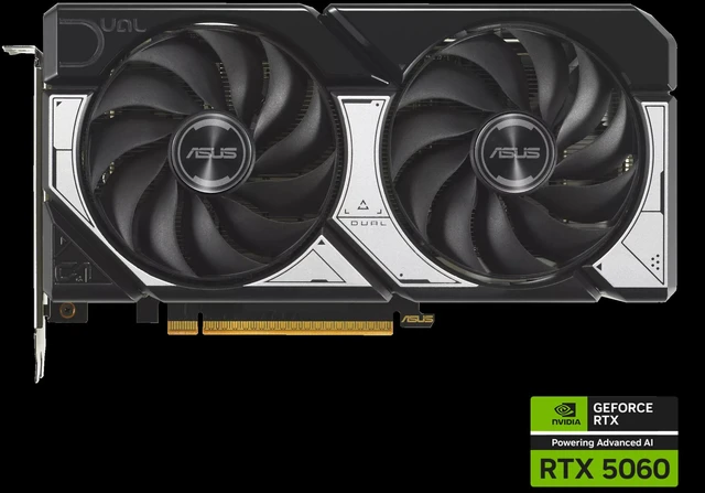 Alt view image 2 of 9 - ASUS Dual GeForce RTX 5060 8GB GDDR7 PCI Express 5.0 ATX Graphics Card DUAL-RTX5060-O8G-A