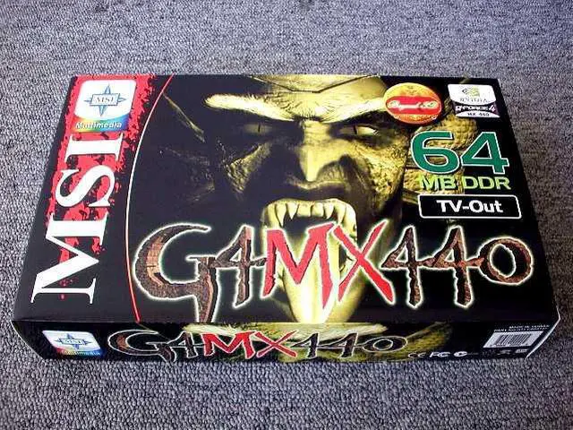 Alt view image 3 of 3 - MSI GeForce4 MX440 64MB DDR AGP 2X/4X Graphics Card G4MX440-T
