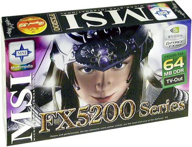 Alt view image 4 of 4 - MSI GeForce FX 5200 64MB DDR AGP 4X/8X Graphics Card X5200-T64