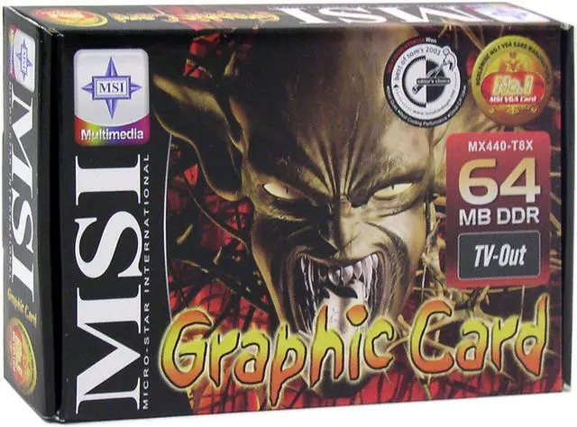 Alt view image 5 of 5 - MSI GeForce4 MX440-8X 64MB DDR AGP 4X/8X Graphics Card MX440-T8X
