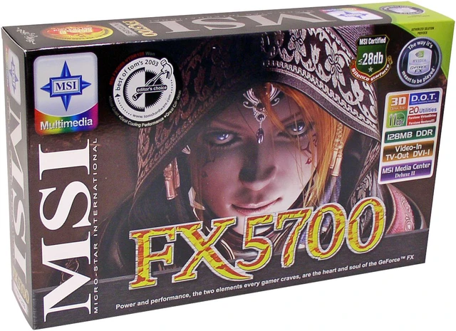 Alt view image 4 of 8 - MSI GeForce FX 5700 128MB DDR AGP 4X/8X Graphics Card FX5700-VTD128