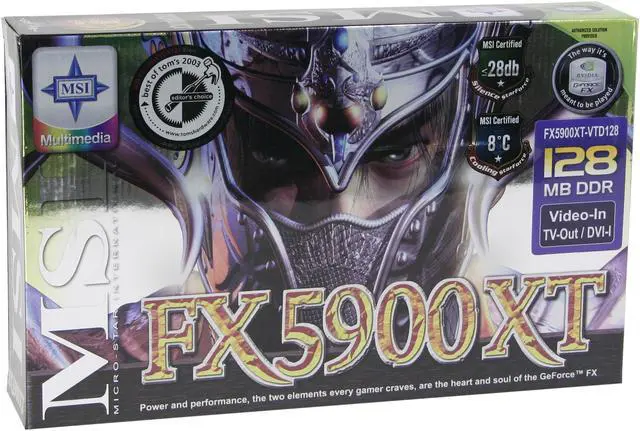 Alt view image 5 of 5 - MSI GeForce FX 5900XT 128MB DDR AGP 4X/8X Graphics Card FX5900XT-VTD128