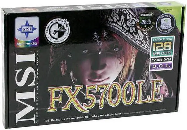 Alt view image 5 of 5 - MSI GeForce FX 5700LE 128MB DDR AGP 4X/8X Graphics Card FX5700LE-TD128