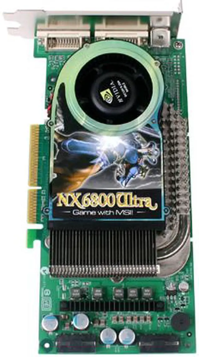 Alt view image 2 of 6 - MSI GeForce 6800Ultra 256MB GDDR3 AGP 4X/8X Graphics Card NX6800U-T2D256