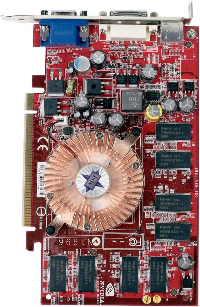 Alt view image 3 of 7 - MSI GeForce 6600 256MB DDR PCI Express x16 Graphics Card NX6600-TD256E