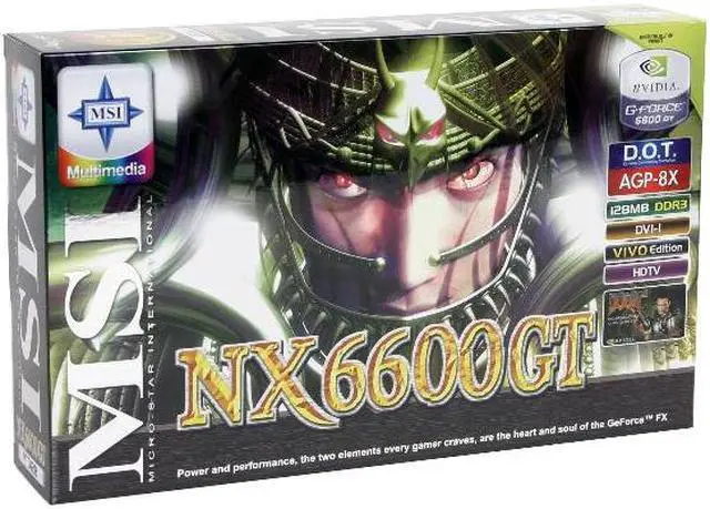 Alt view image 6 of 6 - MSI GeForce 6600GT 128MB GDDR3 AGP 4X/8X Graphics Card NX6600GT-VTD128