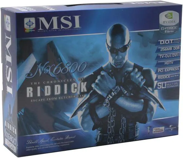 Alt view image 6 of 6 - MSI GeForce 6800 256MB DDR PCI Express x16 SLI Support Graphics Card NX6800-TD256E (Riddick)
