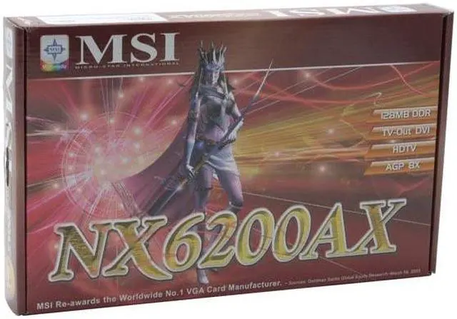 Alt view image 5 of 5 - MSI GeForce 6200 128MB DDR AGP 4X/8X Graphics Card NX6200AX-TD128