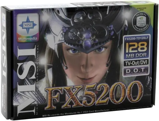Alt view image 5 of 5 - MSI GeForce FX 5200 128MB DDR AGP 4X/8X Graphics Card FX5200-TD128LF