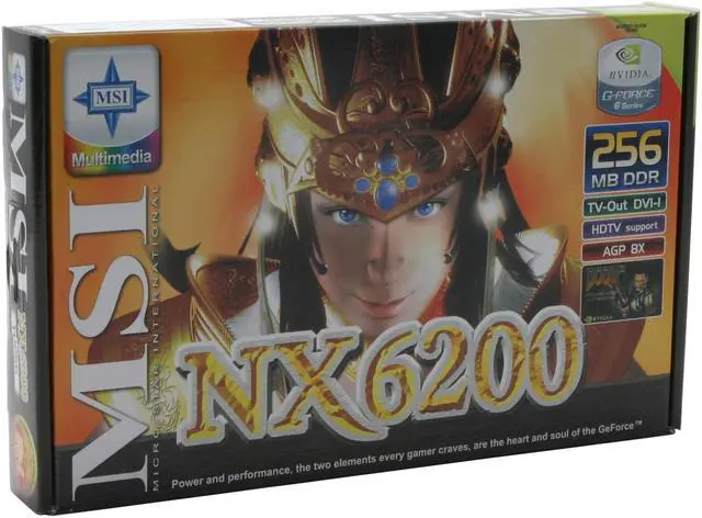 Alt view image 5 of 5 - MSI GeForce 6200 256MB DDR AGP 4X/8X Graphics Card NX6200-TD256