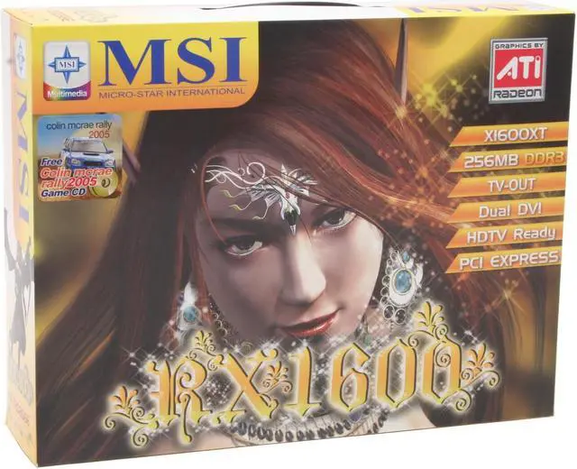 Alt view image 5 of 5 - MSI Radeon X1600XT 256MB GDDR3 PCI Express x16 Graphics Card RX1600XT-T2D256E