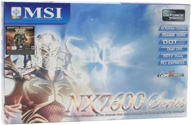 Alt view image 6 of 6 - MSI GeForce 7600GS 256MB GDDR2 PCI Express x16 SLI Support Graphics Card NX7600GS-T2D256EH