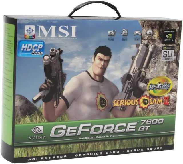 Alt view image 4 of 5 - MSI GeForce 7600GT 256MB GDDR3 PCI Express x16 SLI Support Graphics Card NX7600GT-VT2D256EHD