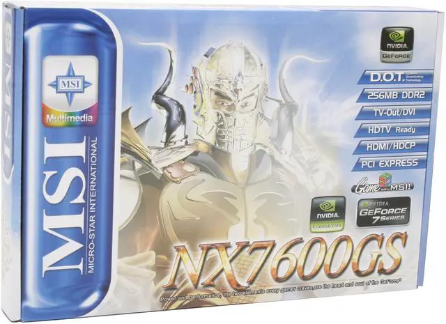 Alt view image 6 of 6 - MSI GeForce 7600GS 256MB GDDR2 PCI Express x16 SLI Support Graphics Card NX7600GS-MTD256E