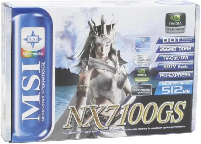 Alt view image 6 of 6 - MSI GeForce 7100GS 512MB (256MB on board) GDDR2 PCI Express x16 Graphics Card NX7100GS-TD256E