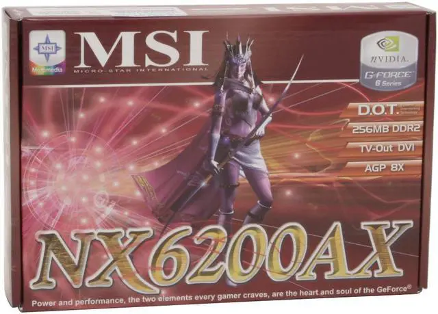 Alt view image 6 of 6 - MSI GeForce 6200 256MB GDDR2 AGP 4X/8X Graphics Card NX6200AX-TD256