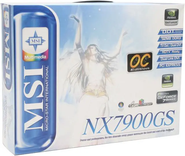 Alt view image 7 of 7 - MSI GeForce 7900GS 512MB GDDR3 PCI Express x16 SLI Support Graphics Card NX7900GS-T2D512E-OC