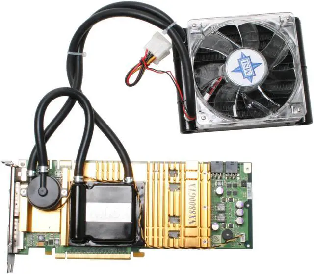 Alt view image 3 of 7 - MSI GeForce 8800 GTX 768MB GDDR3 PCI Express x16 SLI Support Graphics Card NX8800GTX OC Liquid