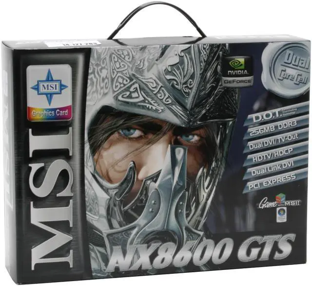 Alt view image 8 of 8 - MSI GeForce 8600 GTS 256MB GDDR3 PCI Express x16 SLI Support Graphics Card NX8600GTS-T2D256E HD OC