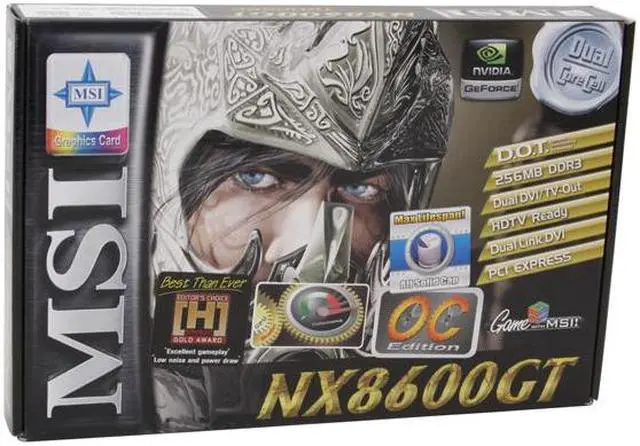 Alt view image 7 of 7 - MSI GeForce 8600 GT 256MB GDDR3 PCI Express x16 SLI Support Graphics Card NX8600GT-T2D256E OC