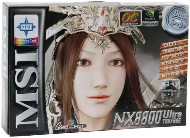 Alt view image 7 of 7 - MSI GeForce 8800 Ultra 768MB GDDR3 PCI Express x16 SLI Support Graphics Card NX8800Ultra-T2D768E-HD-OC