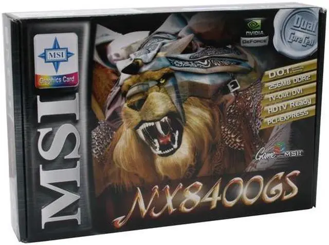 Alt view image 6 of 6 - MSI GeForce 8400 GS 256MB GDDR2 PCI Express x16 Graphics Card NX8400GS-TD256E
