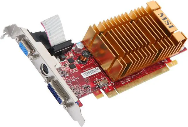 Main image of MSI Radeon HD 2400PRO Support up to 512M(256MB onboard) GDDR2 PCI Express x16 Graphics Card RX2400PRO-TD256EH
