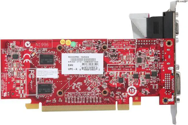 Alt view image 4 of 5 - MSI Radeon HD 2400PRO Support up to 512M(256MB onboard) GDDR2 PCI Express x16 Graphics Card RX2400PRO-TD256EH