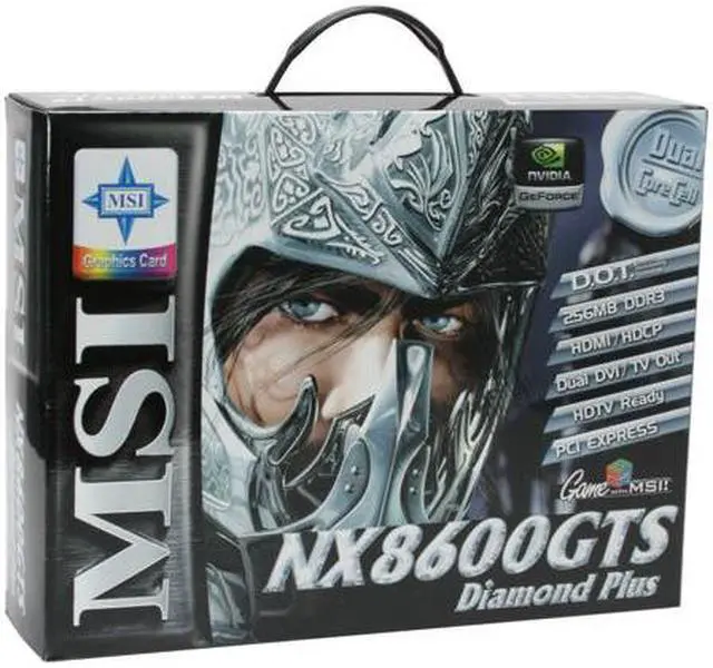 Alt view image 4 of 4 - MSI GeForce 8600 GTS 256MB GDDR3 PCI Express x16 SLI Support Graphics Card NX8600GTS Diamond Plus