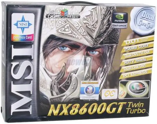 Alt view image 7 of 7 - MSI GeForce 8600 GT 256MB GDDR3 PCI Express x16 SLI Support Graphics Card NX8600GT Twin Turbo