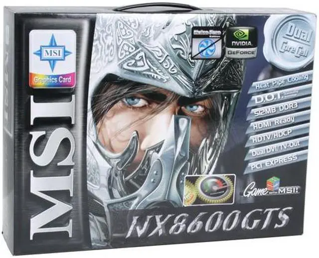 Alt view image 7 of 7 - MSI GeForce 8600 GTS 512MB GDDR3 PCI Express x16 SLI Support Graphics Card NX8600GTS-T2D512EZ HD
