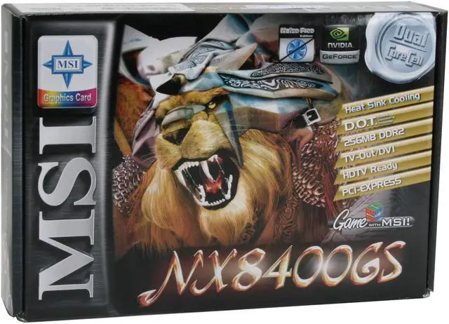 Alt view image 6 of 6 - MSI GeForce 8400 GS 256MB GDDR2 PCI Express x16 Graphics Card NX8400GS-TD256EH
