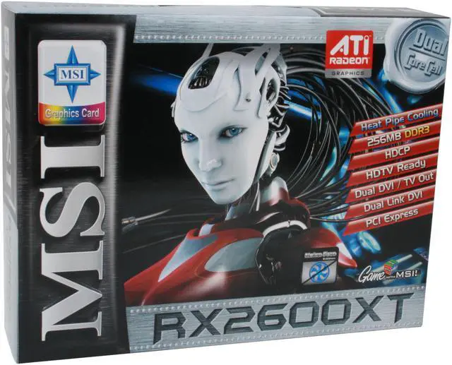 Alt view image 6 of 6 - MSI Radeon HD 2600XT 256MB GDDR3 PCI Express x16 CrossFireX Support Graphics Card RX2600XT-T2D256EZ