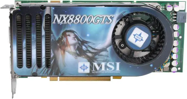 Alt view image 3 of 7 - MSI GeForce 8800 GTS 640MB GDDR3 PCI Express x16 SLI Support Graphics Card NX8800GTS 640M OC