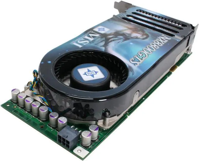 Alt view image 5 of 7 - MSI GeForce 8800 GTS 640MB GDDR3 PCI Express x16 SLI Support Graphics Card NX8800GTS 640M OC