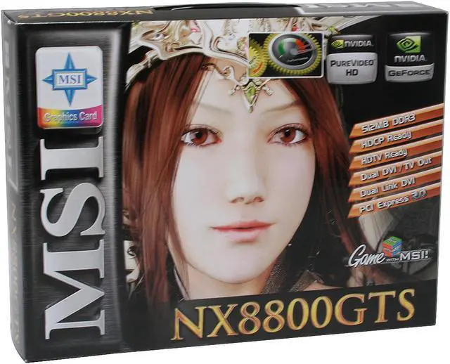 Alt view image 9 of 9 - MSI GeForce 8800GTS (G92) 512MB GDDR3 PCI Express 2.0 x16 SLI Support Graphics Card NX8800GTS 512M OC