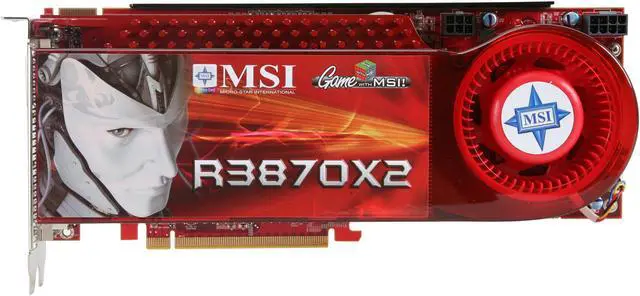 Alt view image 3 of 6 - MSI Radeon HD 3870 X2 1GB GDDR3 PCI Express 2.0 x16 CrossFireX Support Graphics Card RX3870X2-T2D1G OC