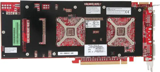 Alt view image 4 of 6 - MSI Radeon HD 3870 X2 1GB GDDR3 PCI Express 2.0 x16 CrossFireX Support Graphics Card RX3870X2-T2D1G OC