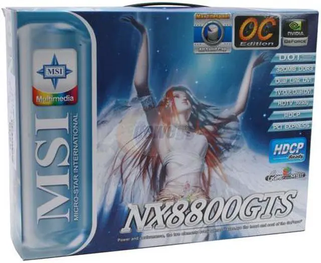 Alt view image 8 of 8 - MSI GeForce 8800 GTS 320MB GDDR3 PCI Express x16 SLI Support Graphics Card NX8800GTS-T2D320E-HD-OC