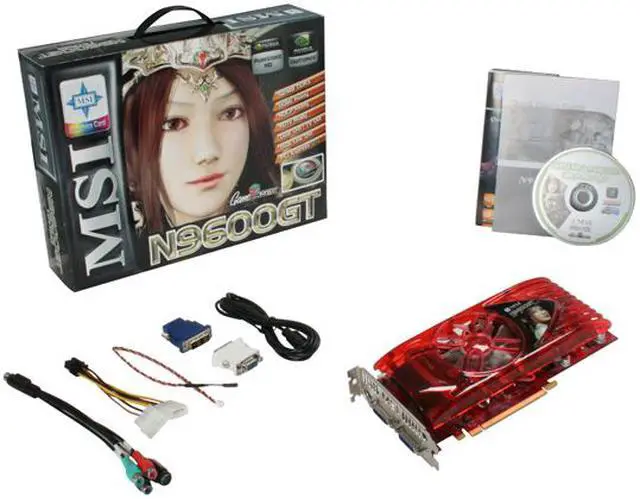 Alt view image 6 of 6 - MSI GeForce 9600 GT 512MB GDDR3 PCI Express 2.0 x16 SLI Support Graphics Card N9600GT 512M OC