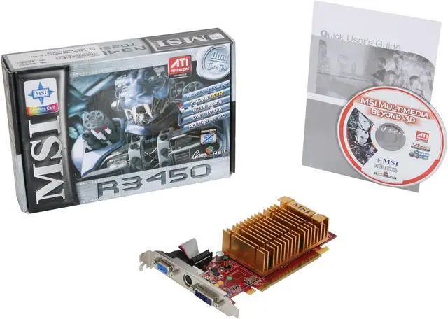 Alt view image 5 of 5 - MSI Radeon HD 3450 256MB GDDR2 PCI Express 2.0 x16 Graphics Card R3450-TD256H