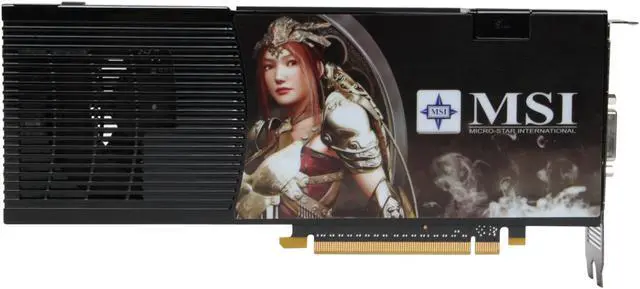 Alt view image 4 of 8 - MSI GeForce 9800 GX2 1GB (512MB per GPU) GDDR3 PCI Express 2.0 x16 SLI Support Graphics Card N9800GX2-M2D1G